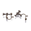 Rack Plated Brass Screw Clip-on Earring Findings KK-P169-04AB-2