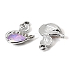 UV Plating Alloy Glass Pendants FIND-K032-35P-2