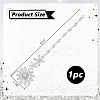 Brass Hair Bobby Pins with Crystal Rhinestone Flower Indian Forehead Chains AJEW-WH0696-874-2
