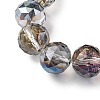 Transparent Electroplate Glass Beads Strands EGLA-N002-34G-F05-3
