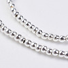 Non-magnetic Synthetic Hematite Bead Strands G-P262-20-2mm-S-1