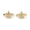 Rack Plating Brass Pave Cubic Zirconia Slide Charms KK-G464-02LG-2