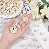 Natural Wooden European Beads WOOD-OC0001-42A-2