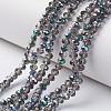 Electroplate Transparent Glass Beads Strands X-EGLA-A034-T8mm-Q13-1