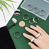 12Pcs 201 Stainless Steel Plain Band Ring for Men Women RJEW-UN0002-44B-2