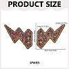 Polyester & Felt & Sequin Embroider Thread Iron on/Sew On Patches DIY-WH0591-578-2