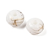 Opaque Spray Painted Glass Beads GLAA-G118-01J-2
