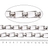 Alloy Rectangle Oval Link Chains LCHA-T001-15P-3