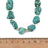Dyed Natural Magnesite Nuggets Beaded Necklaces NJEW-JN06435-4
