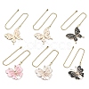 6Pcs 6 Style Butterfly Alloy Rhinestone Ceiling Fan Pull Chain Extenders FIND-JF00115-1