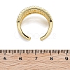 Rack Plating Brass Micro Pave Clear Cubic Zirconia Cuff Finger Rings for Women RJEW-M028-34G-3