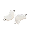 Natural Shell Moon Connector Charms STAS-D378-24P-2