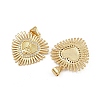 Brass Micro Pave Clear Cubic Zirconia Pendants ZIRC-I367-13G-07-2