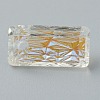 Embossed Glass Rhinestone Pendants GLAA-J101-07A-001SI-4