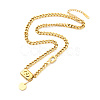 Rectangle & Rhinestone Pendant Necklace NJEW-P229-17A-2
