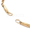 Ion Plating(IP) 304 Stainless Steel Faceted Bar Link Chain Bracelet Makings AJEW-JB01184-01-2