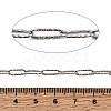 Tarnish Resistant 304 Stainless Steel Textured Paperclip Chains CHS-I009-01P-A-3