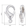 Silver Color Plated Brass Lobster Claw Clasps X-KK-901-S-NF-4