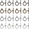 SUPERFINDINGS 120 Sets 4 Colors CCB Plastic Toggle Clasps CCB-FH0001-05-1