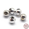 Anti-Tarnish Rhodium Plated 925 Sterling Silver Beads STER-I016-106A-P-4