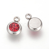 201 Stainless Steel Rhinestone Charms X-STAS-S068-M-2