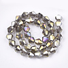 Electroplate Glass Beads Strands X-EGLA-Q118-6mm-B13-2