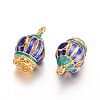 Brass Enamel Charms PALLOY-L134-26G-1