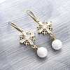Brass Micro Pave Clear Cubic Zirconia Dangle Stud Earrings EJEW-F362-08G-2