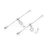 925 Sterling Silver Cable Chain Extenders STER-T008-61S-2