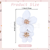 1 Pair Alloy Flower Dangle Stud Earrings EJEW-SP0001-18-2