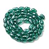 Electroplate Glass Beads Strands EGLA-R008-15x10mm-2-3