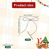 Christmas Glass Rhinestone Synthetic Rubber Bowknot Party Decoration HJEW-NB00231-2