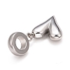 Non-Tarnish 304 Stainless Steel European Dangle Charms STAS-I194-16P-3