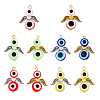 SUPERFINDINGS 5 Sets Evil Eye Resin Bead Pendants FIND-FH0009-10-1