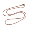 304 Stainless Steel Snake Chain Necklaces NJEW-F248-03A-RG-1