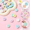 160Pcs 8 Colors Opaque Acrylic Beads PACR-CJ0001-44-3