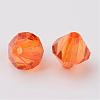 Faceted Bicone Transparent Acrylic Beads DBB6mm-97-2
