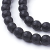 Synthetic Black Stone Beads Strands X-G-C059-8mm-1-3