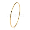 Ion Plating(IP) 304 Stainless Steel Simple Plain Bangle for Women High Polished BJEW-F461-01I-G-2