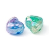 10Pcs 5 Colors Transparent Crackle Acrylic Beads MACR-YW0002-64-2