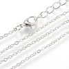 Iron Cable Chains Necklace Making X-MAK-R016-45cm-P-1