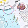 80G 8 Colors Two Tone Inside Colours Transparent Glass Seed Beads SEED-YW0003-18-5