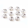 Brass Grade A Rhinestone Spacer Beads RB-A014-Z7mm-01S-1