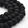 Natural Lava Rock Round Bead Strands X-G-M169-4mm-03-1