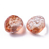 Transparent Spray Painted Glass Beads GLAA-R215-01-B06-3