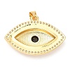Rack Plating Brass Micro Pave Cubic Zirconia Pendants KK-A185-20G-3