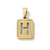 304 Stainless Steel Alphabet Pendants STAS-S152-01G-H-1