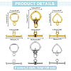 120 Sets 6 Styles Tibetan Style Alloy Toggle Clasps FIND-AR0005-77-2