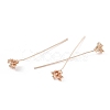 Brass Flower Head Pins KK-G413-04KCG-2