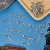 Snake Alloy Shoes Charms HJEW-CP00018-3